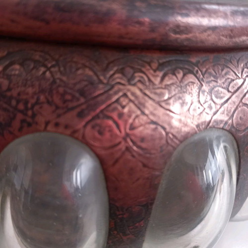 Vintage bowl used with glass and bronze from the 1980s