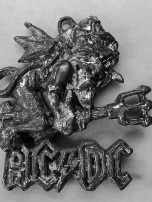AC/DC devil pendant 1992 used, stainless steel