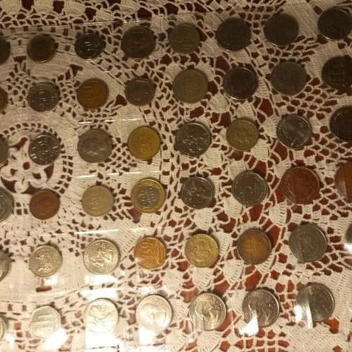 Coin album used with 159 coins from various countries