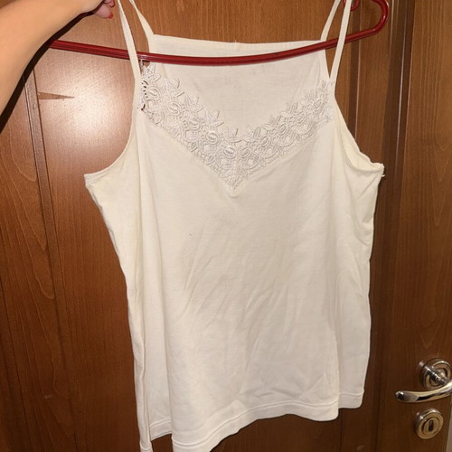Cotton tank top size L, white