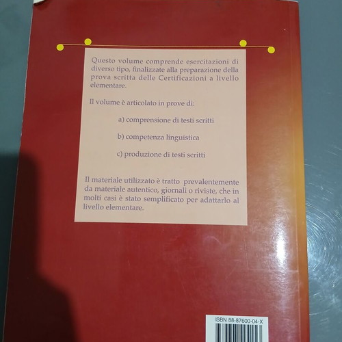 Certificazioni book used, Preparation alla Prova scritta