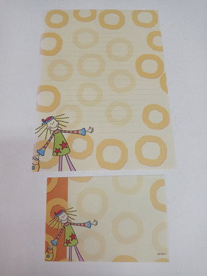 Letter papers used, 5 different designs with RBB envelopes