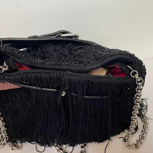 Christian Louboutin crossbody suede bag like new, black