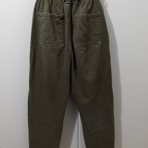 Zara khaki pants with elastic waist like new, size S