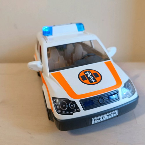 Playmobil vehicle used with lights and sound