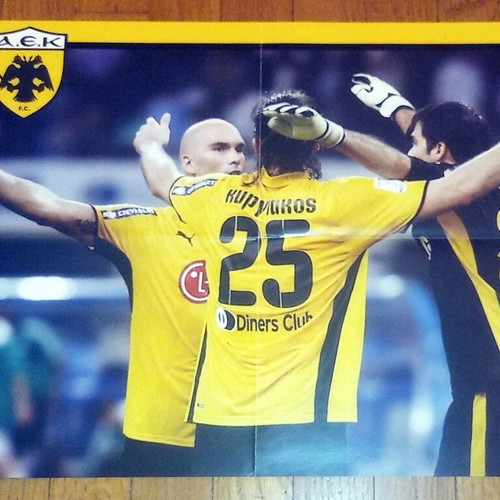 AEK poster 2008-2009 double-sided, new, 48.5x33.5 cm