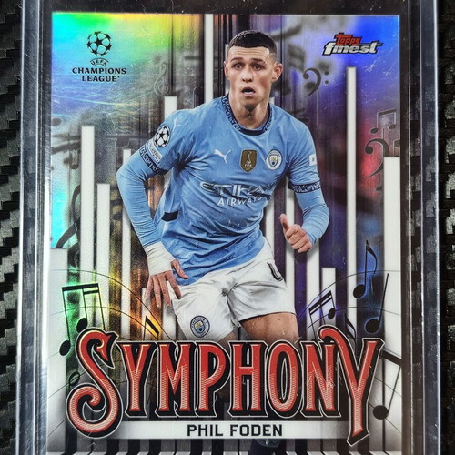 Phil Foden Symphony Refractor trading card, Topps Finest 2024-25