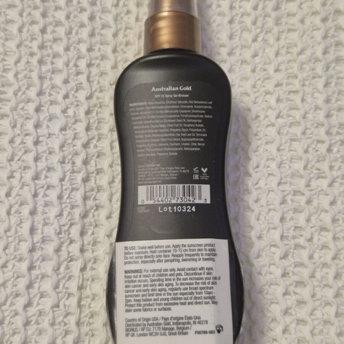 Australian Gold Instant Bronzer SPF 15 Spray Gel Sunscreen 100ml