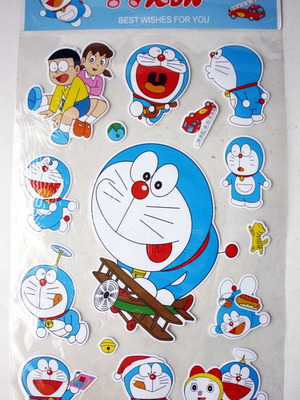 Μεγάλο φύλλο αυτοκόλλητων vintage Doraemon καινούργιο