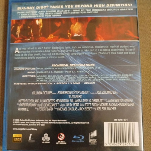 Flatliners Blu-Ray като нов с субтитри