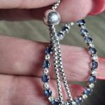 Pandora Riviera bracelet with blue crystals and cubic zirconia