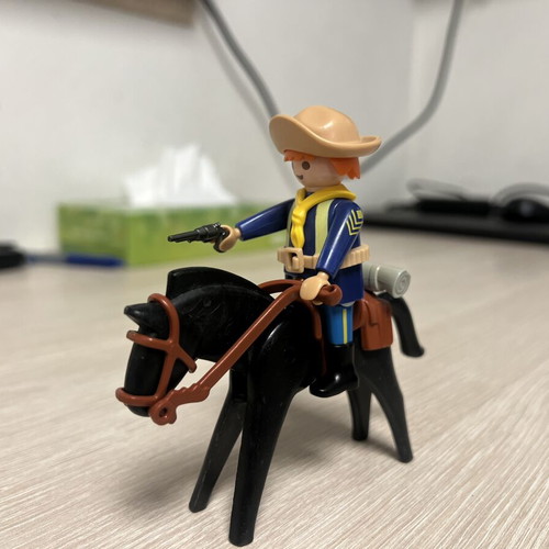 Playmobil cavalry and Indian scout figures