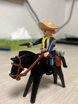 Playmobil cavalry and Indian scout figures