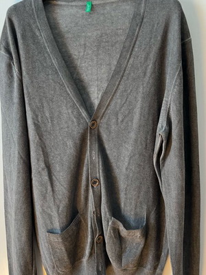 Benetton ζακέτα γκρι size L μεταχειρισμένη με βαμβάκι
