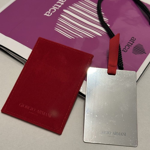 Giorgio Armani makeup mirror with velvet pouch