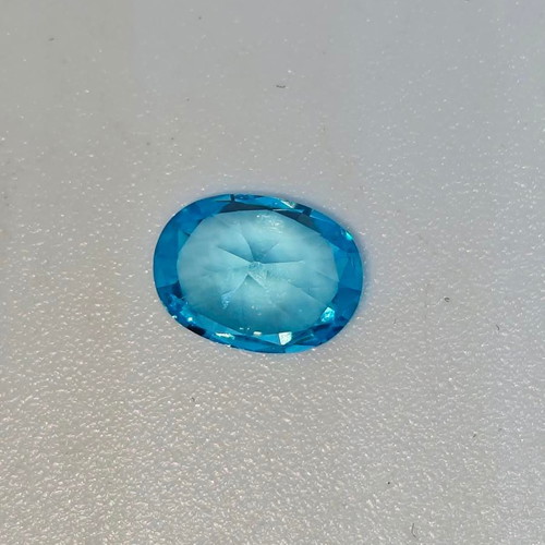 Blue Topaz semi-precious stone oval cut like new