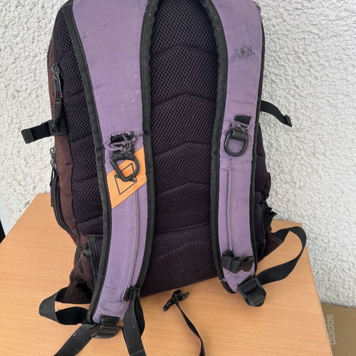 Magic Marine backpack used, brown and purple