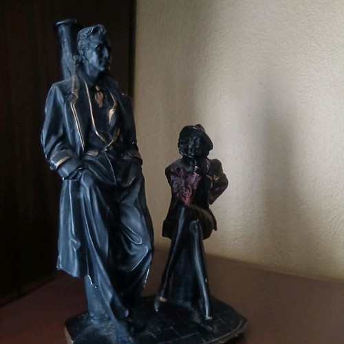 Decorative man-woman figurines used, gypsum, 1980s
