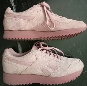 Reebok Royal Glide Ripple Double • δίπατα αθλητικά • ροζ suede • 39/39.5