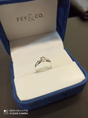 Λευκόχρυσο μονοπέτρο 14Κ μεταχειρισμένο με ζιργκόν