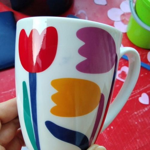 Ppd tulip flower mug with box