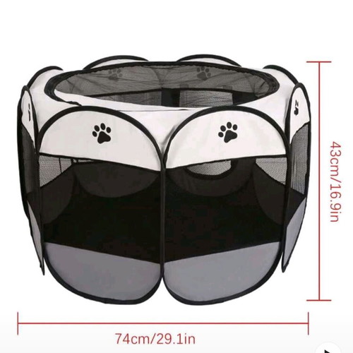 Oxford fabric octagonal pet bed new, grey