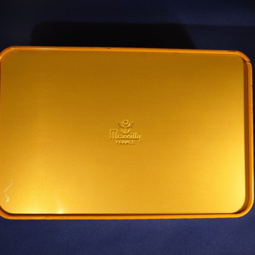 Rare French collectible Aux Amandes metal jewelry box like new