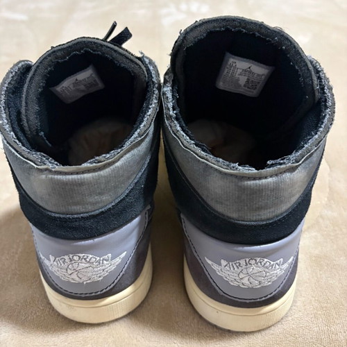 Jordan 1 Mid craft μεταχειρισμένα, μέγεθος 45.5, μαύρο και γκρι