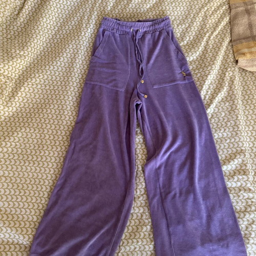 SugarFree terry fabric pants used, size M, purple