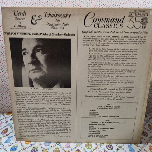 Verdi Tchaikovsky William Steinberg classical vinyl record used