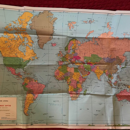 Europe maps and world map like new, set of 5 pieces