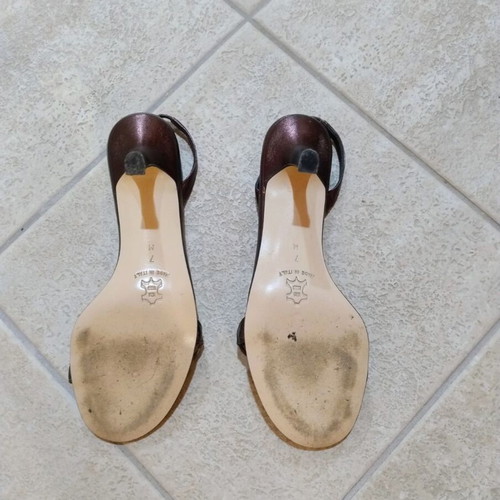 Isaac Mizrahi brown sandals, made in Italy