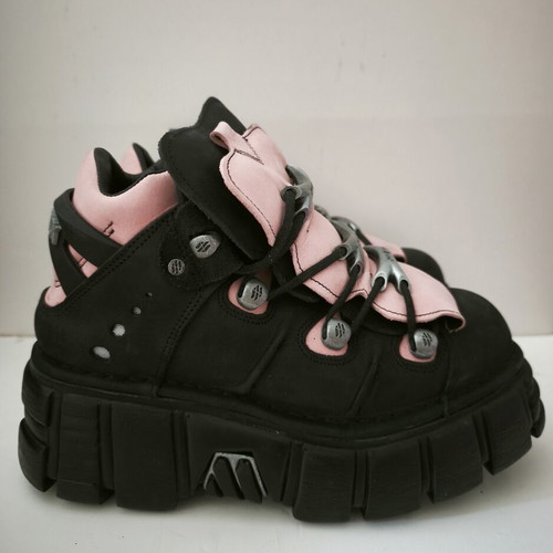 New Rock Nubuck sneakers size 41 black and pink new