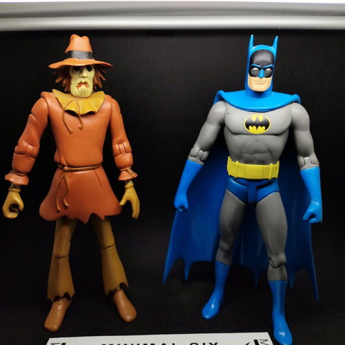 Batman and Scarecrow figures used, collectible Direct DC 2003