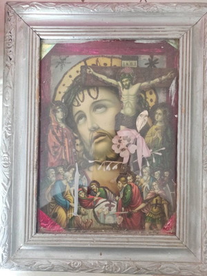 Old multiperson collectible religious icon like new