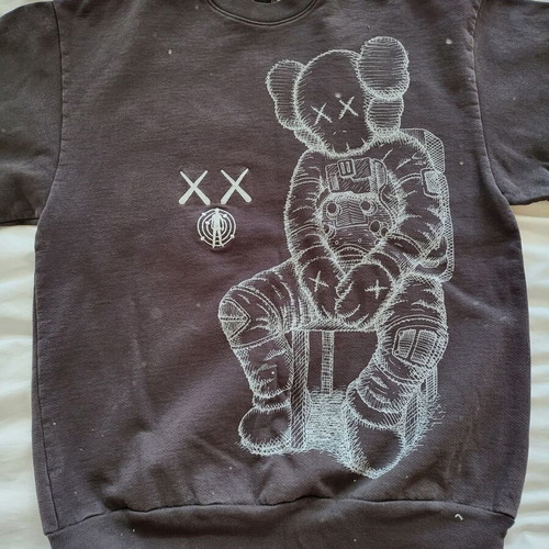 Kaws for Kid Cudi Crewneck Moon sweatshirt like new, size M, black