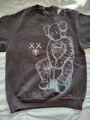 Kaws for Kid Cudi Crewneck Moon sweatshirt like new, size M, black
