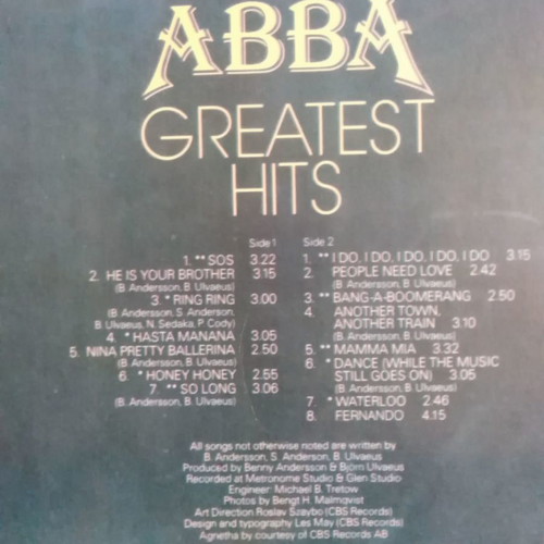 ABBA Greatest Hits LP vinyl new, pop