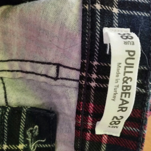 Pull & Bear plaid pants multicolor like new size M