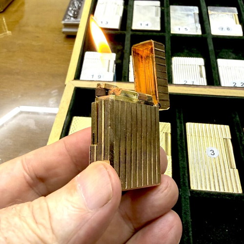 DuPont N10 gold lighter used, vintage
