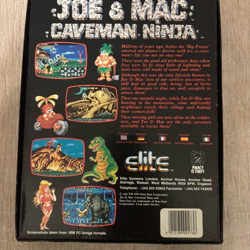 Joe & Mac Caveman Ninja Amiga Big Box used English