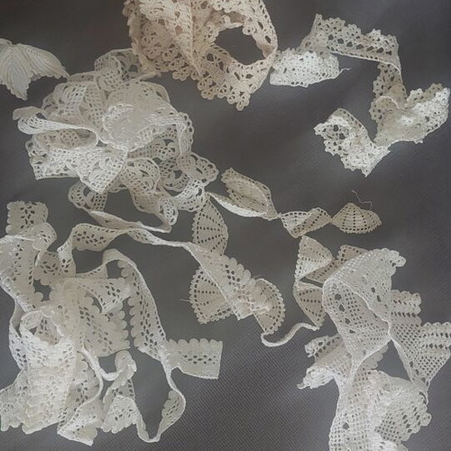 Handmade lace variety in designs and lengths like new