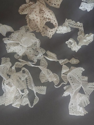 Handmade lace variety in designs and lengths like new