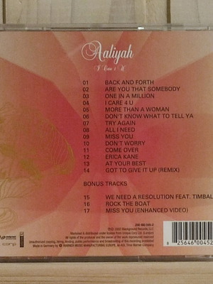 Aaliyah I Care 4 U CD like new, R&B / Soul