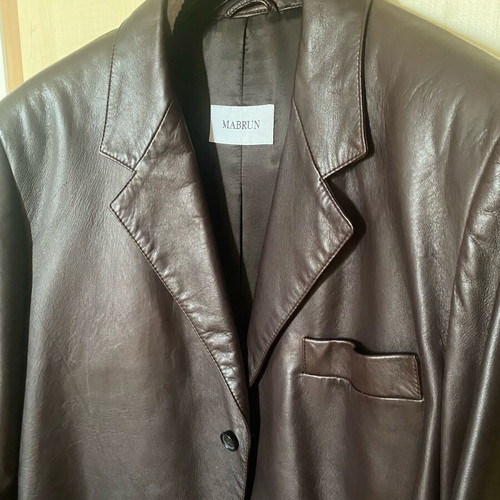 Leather jacket dark brown like new