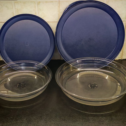 Tupperware storage bowls set 2 pieces 2L and 1.3L like new