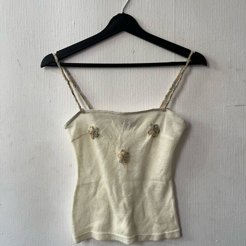 Knitted top Voulgaridis used, white, no S-M