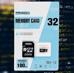 Κάρτα μνήμης Micro SD HC 32GB Class 10 U1 A1 UHS-I με αντάπτορα