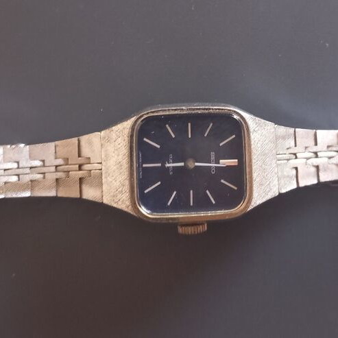 Seiko 11-4120 women's watch used, blue and silver