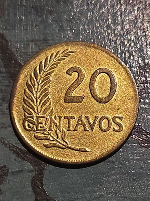 20 Centavos Peru coin used, 1963